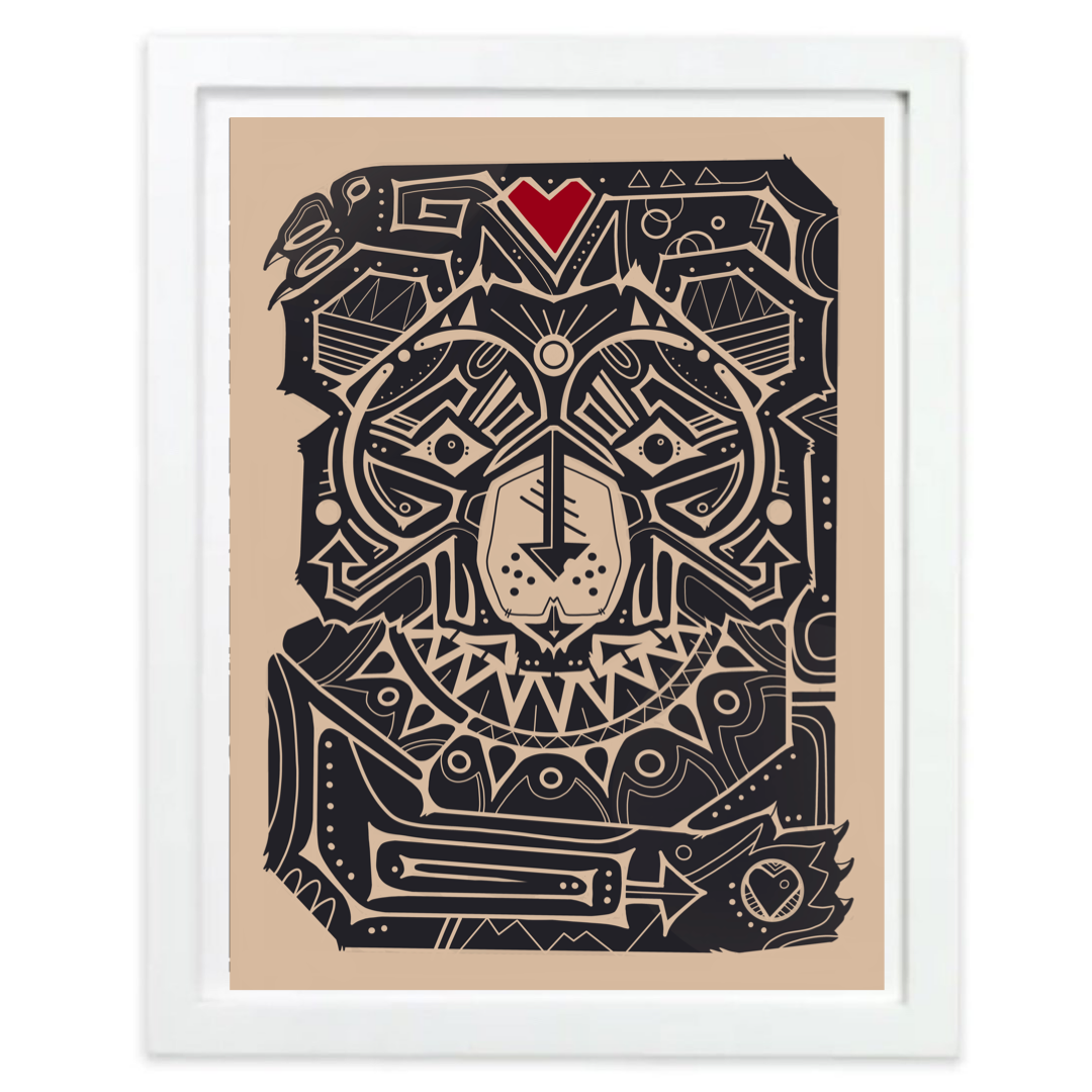 “Embrace” Hand Embellished Screen Print